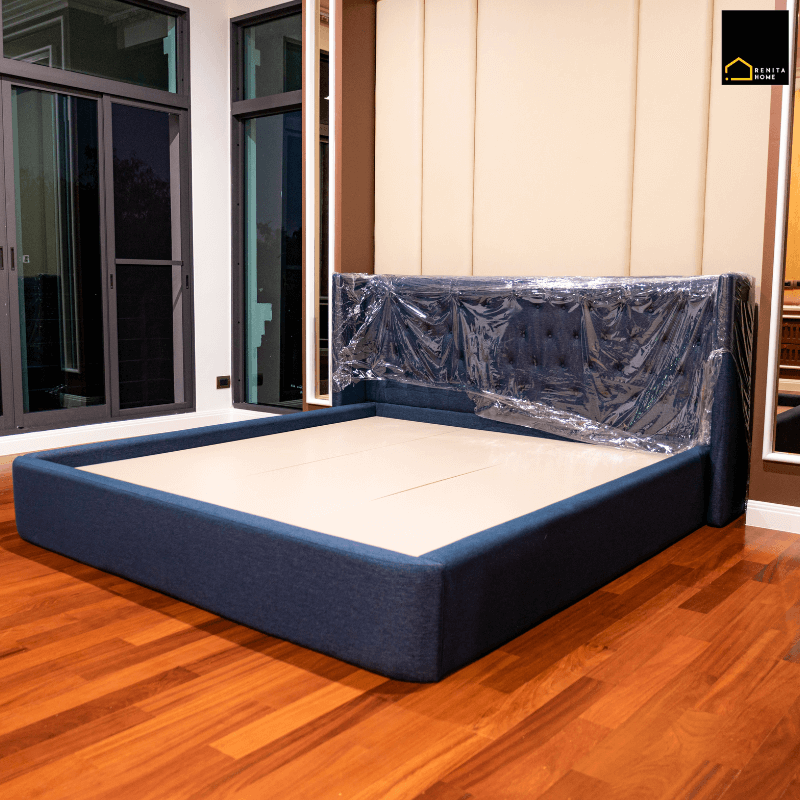 เตียงนอน 5 ฟุต RENITA HOME รุ่น GRETA สีน้ำเงิน_2